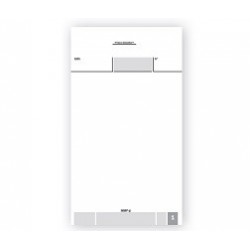 DATA UFFICIO BUONI COMANDE 2COPIE BIANCHI - H.16,8CM X B.10CM - 25FGX2