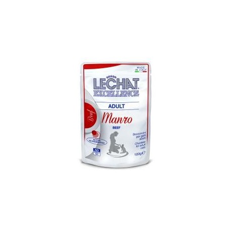 BOCCONCINI CON MANZO PER GATTI 100gr LeCHAT EXCELLENCE - QUALITA' ITALIANA - ALIMENTO COMPLETO PER TUTTE LE RAZZE - MONGE